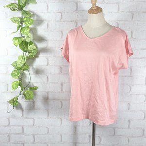 French sleeve top Slit V-neck